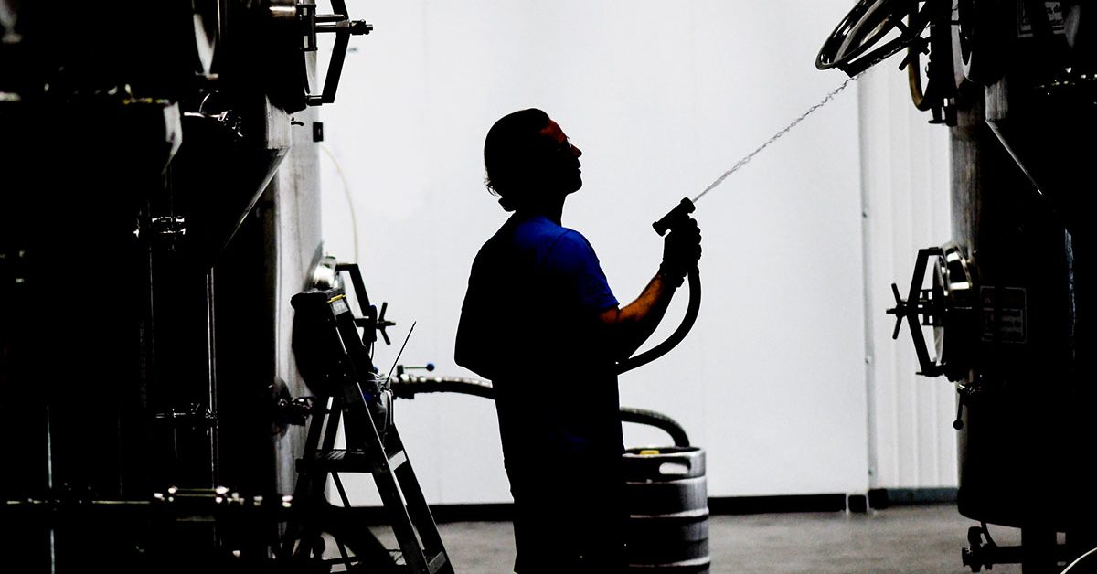 Cleaning in a brewery