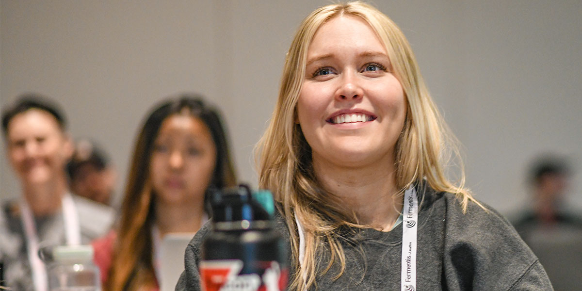Woman at THRIVE programming at the craft brewers conference
