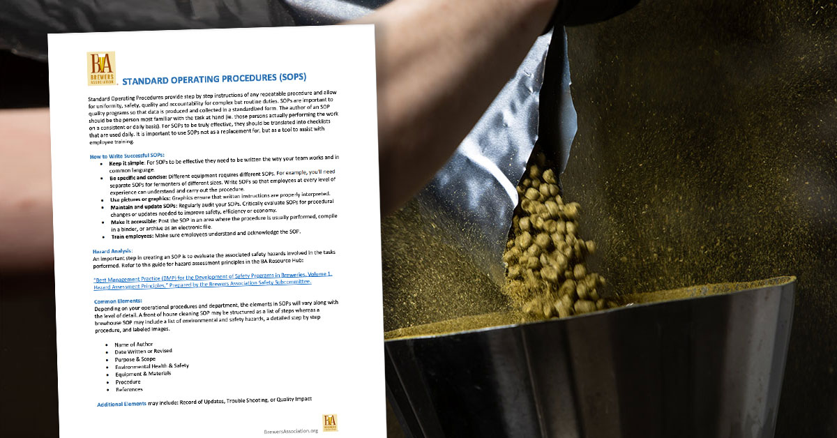 standard operating procedures educational publication
